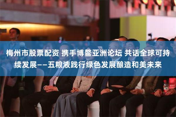 梅州市股票配资 携手博鳌亚洲论坛 共话全球可持续发展——五粮液践行绿色发展酿造和美未来