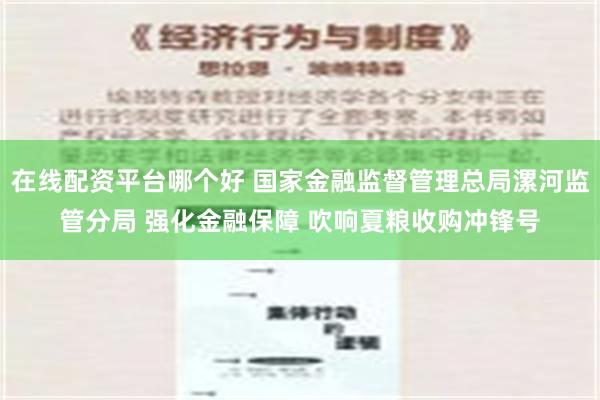 在线配资平台哪个好 国家金融监督管理总局漯河监管分局 强化金融保障 吹响夏粮收购冲锋号