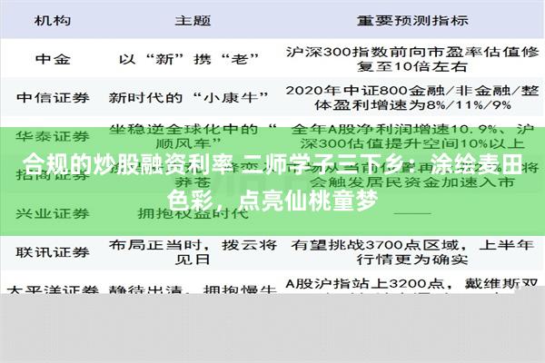 合规的炒股融资利率 二师学子三下乡：涂绘麦田色彩，点亮仙桃童梦