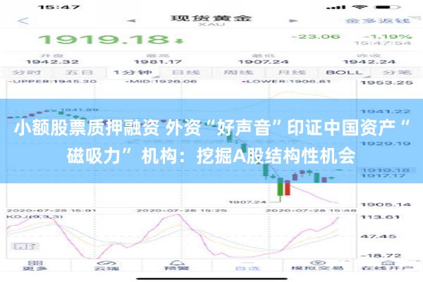 小额股票质押融资 外资“好声音”印证中国资产“磁吸力” 机构：挖掘A股结构性机会
