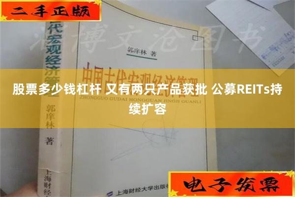 股票多少钱杠杆 又有两只产品获批 公募REITs持续扩容