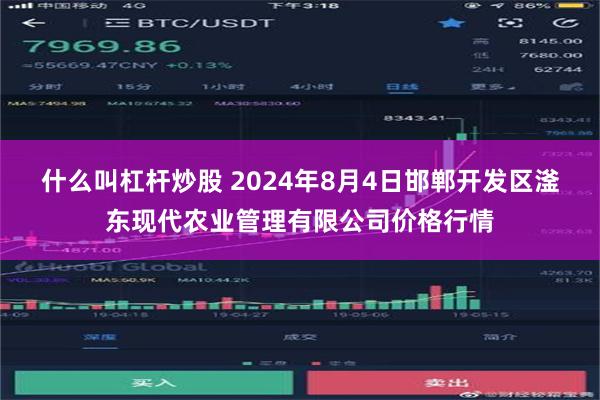 什么叫杠杆炒股 2024年8月4日邯郸开发区滏东现代农业管理有限公司价格行情