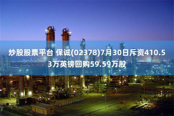 炒股股票平台 保诚(02378)7月30日斥资410.53万英镑回购59.59万股