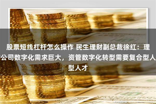 股票短线杠杆怎么操作 民生理财副总裁徐红：理财公司数字化需求巨大，资管数字化转型需要复合型人才