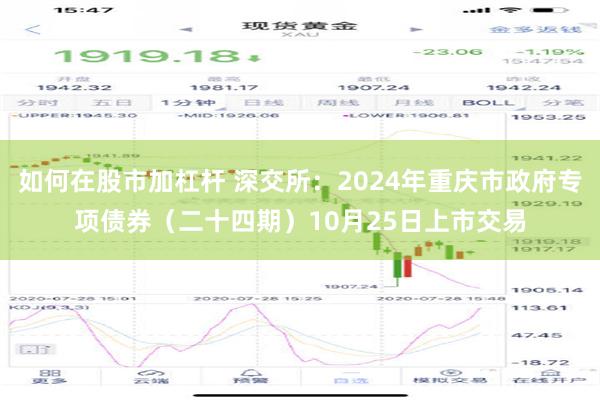 如何在股市加杠杆 深交所：2024年重庆市政府专项债券（二十四期）10月25日上市交易