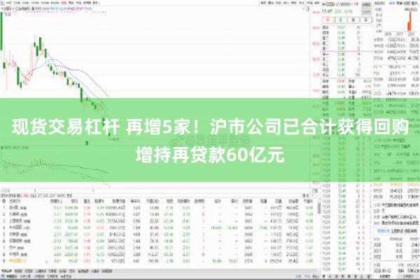 现货交易杠杆 再增5家！沪市公司已合计获得回购增持再贷款60亿元