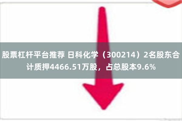 股票杠杆平台推荐 日科化学（300214）2名股东合计质押4466.51万股，占总股本9.6%