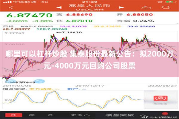 哪里可以杠杆炒股 集泰股份最新公告：拟2000万元-4000万元回购公司股票