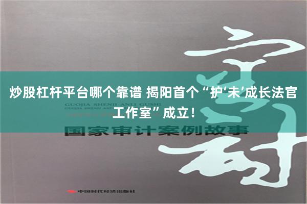 炒股杠杆平台哪个靠谱 揭阳首个“护‘未’成长法官工作室”成立！